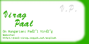 virag paal business card